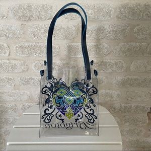 Brighton clear bag tote heart blue transparent